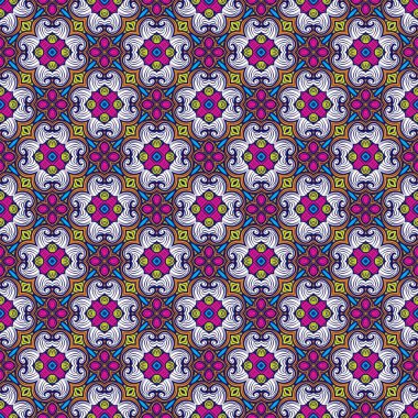 Kusursuz Soyut Desen Arabesk Geometrik Arkaplan. Arapça, Portekizce, Fas Çiçek Şam Halı, Döşeme, Tekstil, Dijital Kağıt, Kumaş Dokusu. 