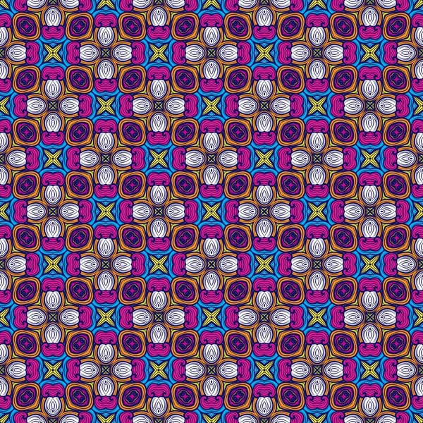 シームレスな抽象パターンアラベスク幾何学的イラスト背景アラビア語 ポルトガル語 東洋の花のダマスク タイル テキスタイル デジタルペーパー ファブリックテクスチャ — ストック写真
