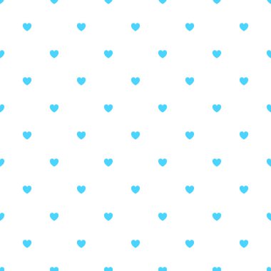 Sevgililer Günü için Sevimli Mavi Kalpsiz Polka Kalpli Vektör Arkaplanı - 14 Şubat, 8 Mart, Anneler Günü, Evlilik, Doğum Kutlaması. Romantik Kız Tasarımı.