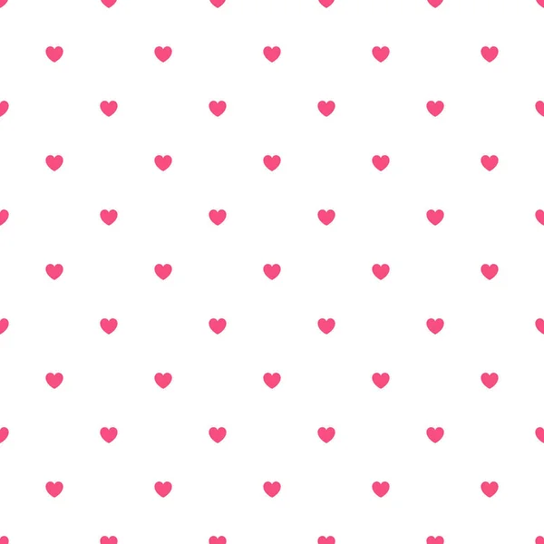 Cute Violet Seamless Polka Heart Vector Pattern Background Valentine Day — Διανυσματικό Αρχείο