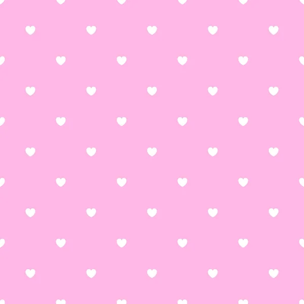 Romantic Pink Seamless Polka Heart Vector Pattern Background Valentine Day — Διανυσματικό Αρχείο