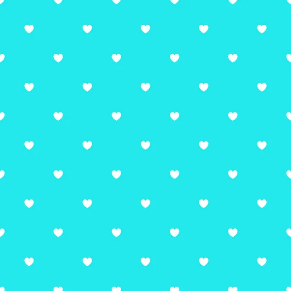 Romantico Blue Seamless Polka Heart Vector Pattern Sfondo San Valentino — Vettoriale Stock