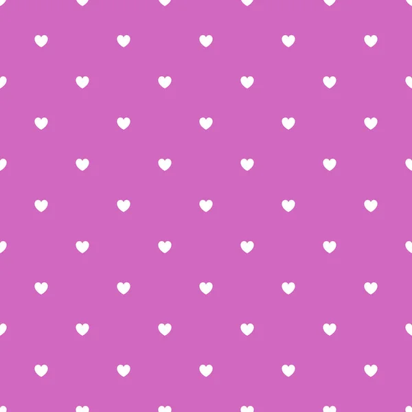 Romantic Pink Seamless Polka Heart Vector Pattern Background Valentine Day — 스톡 벡터