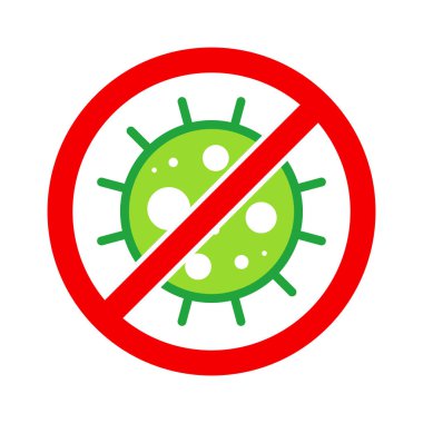 Wuhan Corona Virüsü, Ncov, Mers-Cov Ortadoğu Solunum Sendromu Coronavirus Stop, Block, Anti Stamp. Vektör 2019-2020. Uyarı İşareti, Koruma Sembolü, Risk Bölgesi. Çin Ölümcül Zatürree Hastalığı