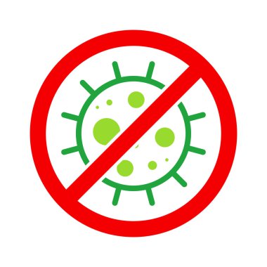Wuhan Corona Virüsü, Ncov, Mers-Cov Ortadoğu Solunum Sendromu Coronavirus Stop, Block, Anti Stamp. Vektör 2019-2020. Uyarı İşareti, Koruma Sembolü, Risk Bölgesi. Çin Ölümcül Zatürree Hastalığı