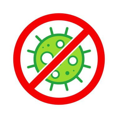 Wuhan Corona Virüsü, Ncov, Mers-Cov Ortadoğu Solunum Sendromu Coronavirus Stop, Block, Anti Stamp. Vektör 2019-2020. Uyarı İşareti, Koruma Sembolü, Risk Bölgesi. Çin Ölümcül Zatürree Hastalığı