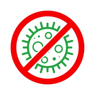Wuhan Corona Virüsü, Ncov, Mers-Cov Ortadoğu Solunum Sendromu Coronavirus Stop, Block, Anti Stamp. Vektör 2019-2020. Uyarı İşareti, Koruma Sembolü, Risk Bölgesi. Çin Ölümcül Zatürree Hastalığı