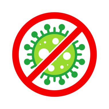Wuhan Corona Virüsü, Ncov, Mers-Cov Ortadoğu Solunum Sendromu Coronavirus Stop, Block, Anti Stamp. Vektör 2019-2020. Uyarı İşareti, Koruma Sembolü, Risk Bölgesi. Çin Ölümcül Zatürree Hastalığı