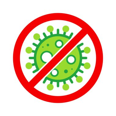 Wuhan Corona Virüsü, Ncov, Mers-Cov Ortadoğu Solunum Sendromu Coronavirus Stop, Block, Anti Stamp. Vektör 2019-2020. Uyarı İşareti, Koruma Sembolü, Risk Bölgesi. Çin Ölümcül Zatürree Hastalığı
