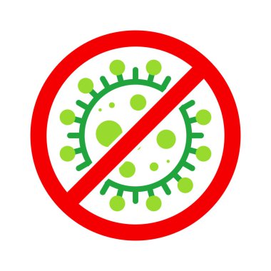 Wuhan Corona Virüsü, Ncov, Mers-Cov Ortadoğu Solunum Sendromu Coronavirus Stop, Block, Anti Stamp. Vektör 2019-2020. Uyarı İşareti, Koruma Sembolü, Risk Bölgesi. Çin Ölümcül Zatürree Hastalığı
