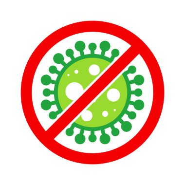 Wuhan Corona Virüsü, Ncov, Mers-Cov Ortadoğu Solunum Sendromu Coronavirus Stop, Block, Anti Stamp. Vektör 2019-2020. Uyarı İşareti, Koruma Sembolü, Risk Bölgesi. Çin Ölümcül Zatürree Hastalığı
