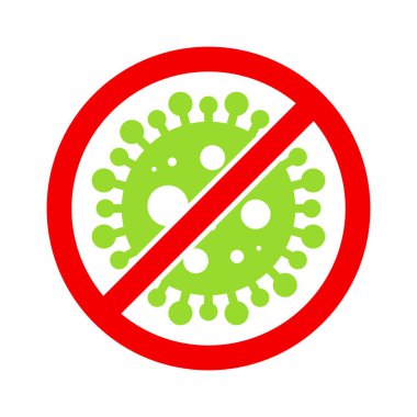 Wuhan Corona Virüsü, Ncov, Mers-Cov Ortadoğu Solunum Sendromu Coronavirus Stop, Block, Anti Stamp. Vektör 2019-2020. Uyarı İşareti, Koruma Sembolü, Risk Bölgesi. Çin Ölümcül Zatürree Hastalığı
