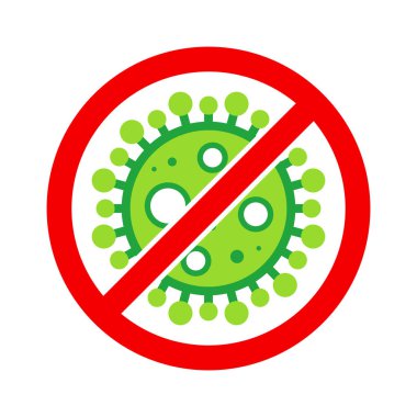 Wuhan Corona Virüsü, Ncov, Mers-Cov Ortadoğu Solunum Sendromu Coronavirus Stop, Block, Anti Stamp. Vektör 2019-2020. Uyarı İşareti, Koruma Sembolü, Risk Bölgesi. Çin Ölümcül Zatürree Hastalığı