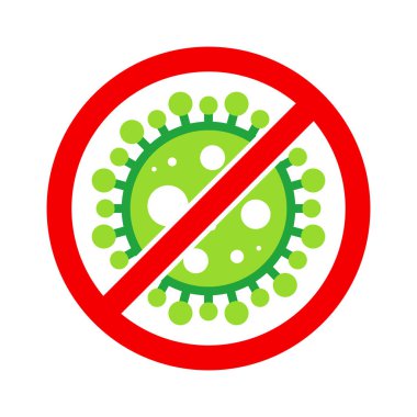 Wuhan Corona Virüsü, Ncov, Mers-Cov Ortadoğu Solunum Sendromu Coronavirus Stop, Block, Anti Stamp. Vektör 2019-2020. Uyarı İşareti, Koruma Sembolü, Risk Bölgesi. Çin Ölümcül Zatürree Hastalığı