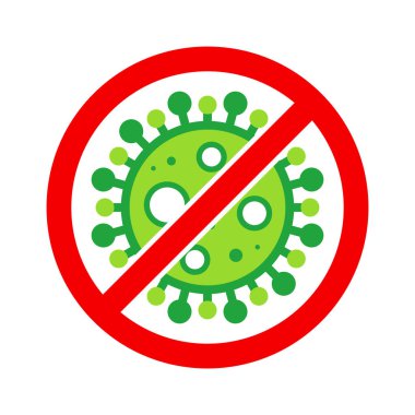 Wuhan Corona Virüsü, Ncov, Mers-Cov Ortadoğu Solunum Sendromu Coronavirus Stop, Block, Anti Stamp. Vektör 2019-2020. Uyarı İşareti, Koruma Sembolü, Risk Bölgesi. Çin Ölümcül Zatürree Hastalığı