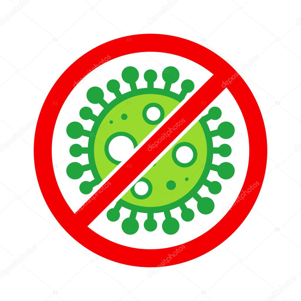Wuhan Corona Virus, nCOV, MERS-CoV Middle East Respiratory Syndrome Coronavirus Stop, Block, Anti Stamp. Vector 2019-2020. Warning Sign, Protection Symbol, Risk Zone. Chinese Deadly Pneumonia Disease