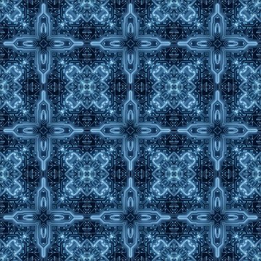 Mavi Devre Tahtası Dijital Kusursuz Arkaplan. Soyut Fütürist Bilgisayar Anakart Çizimi. Bilgi Teknolojisi, Yüksek Teknoloji, Ağ Dokusu, Yapay Zeka