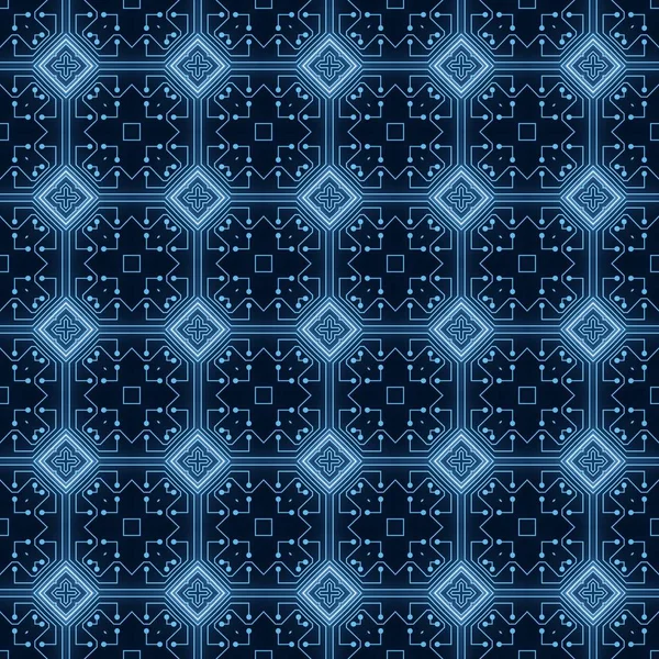 Circuit Board Seamless Pattern Digital Background Creative Futuristic Hardware Motherboard — стокове фото