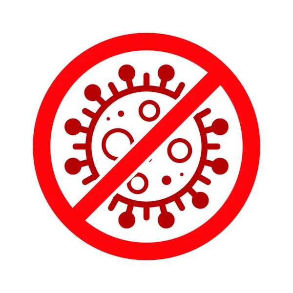 Wuhan Corona Virüsü, Covid-19, NCOV, MERS-CoV Novel Coronavirus Stop, Block, Anti Stamp. Kırmızı Vektör 2019-2020. Uyarı İşareti, Koruma Sembolü, Risk Bölgesi Çıkartması. Çin Zatürree Hastalığı. Covid19