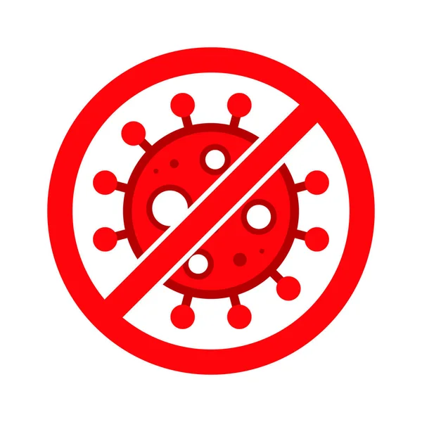 Wuhan Corona Virüsü, Covid-19, NCOV, MERS-CoV Novel Coronavirus Stop, Block, Anti Stamp. Kırmızı Vektör 2019-2020. Uyarı İşareti, Koruma Sembolü, Risk Bölgesi Çıkartması. Çin Zatürree Hastalığı. Covid19