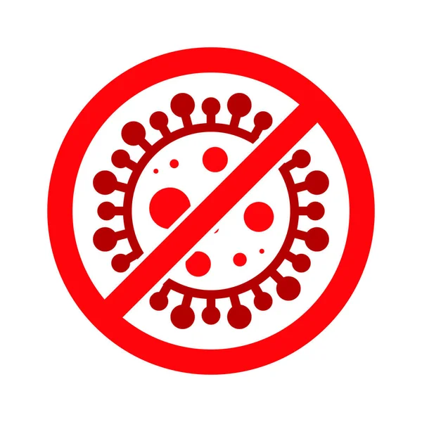 Wuhan Corona Virüsü, Covid-19, NCOV, MERS-CoV Novel Coronavirus Stop, Block, Anti Stamp. Kırmızı Vektör 2019-2020. Uyarı İşareti, Koruma Sembolü, Risk Bölgesi Çıkartması. Çin Zatürree Hastalığı. Covid19