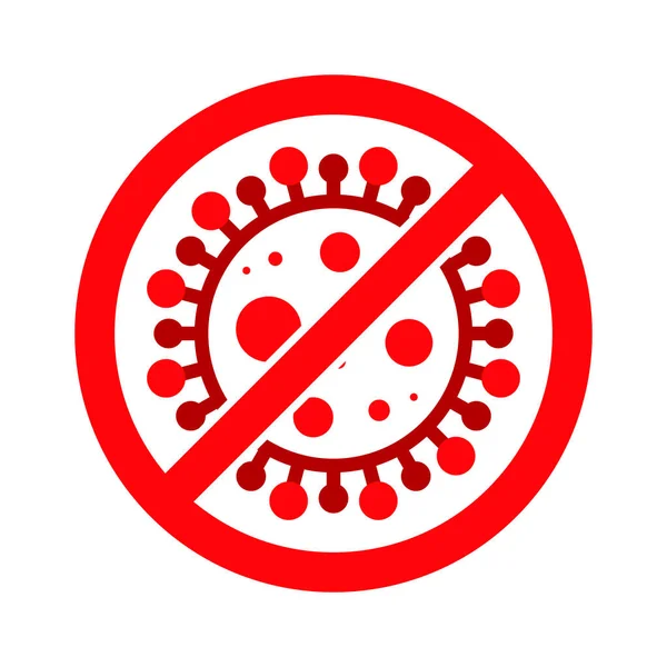 Wuhan Corona Virüsü, Covid-19, NCOV, MERS-CoV Novel Coronavirus Stop, Block, Anti Stamp. Kırmızı Vektör 2019-2020. Uyarı İşareti, Koruma Sembolü, Risk Bölgesi Çıkartması. Çin Zatürree Hastalığı. Covid19