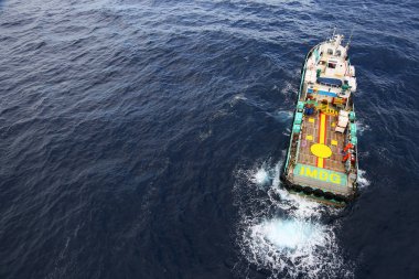 Tekne transferi kargo için petrol ve gaz endüstrisi ve tekne hareketli yük platformu, tekne bekleyen transfer kargo ve yolcu zor iş offshore petrol ve gaz platformu arasında tedarik.