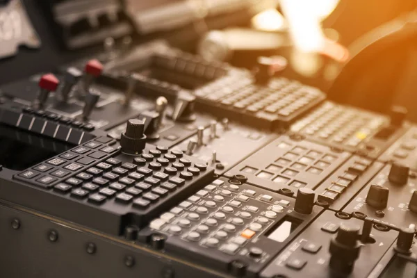 Control Panel Control Equipment Plane Cockpit Plane Cockpit Many Function — Stock Photo, Image