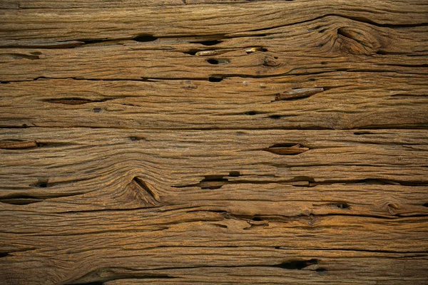 Old wood background from old home. Corrosion of base or ceiling in interior of home. Corrosion of wooden background and empty area for text. Wooden for background of food raw in kitchen room. — Stock Photo, Image