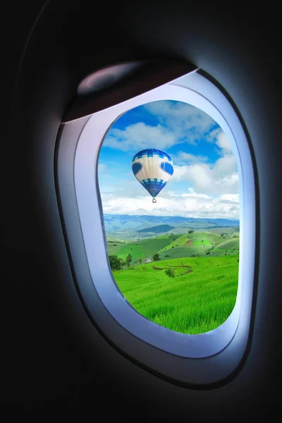 Plane Window View Plane Someplace Plane Window View People Journey — Stock Photo, Image