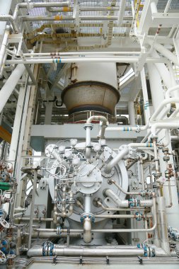 Operasyon için sürücü kompresör birimi için makine türbin petrol ve gaz tesisi. Otomasyon sistemi, bakım rutin iş makinesi hazır olun tarafından uzun zaman ve kontrollü mantığı ile çalışan türbin.