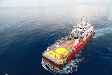 Tekne transferi kargo için petrol ve gaz endüstrisi ve tekne hareketli yük platformu, tekne bekleyen transfer kargo ve yolcu zor iş offshore petrol ve gaz platformu arasında tedarik.
