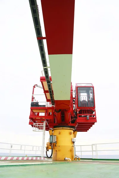 Crane under maintenance routine job by crane operator or technician, fix and service crane with preventive maintenance schedule,Technician service the hydraulic system and controller of crane station. — Stock Photo, Image