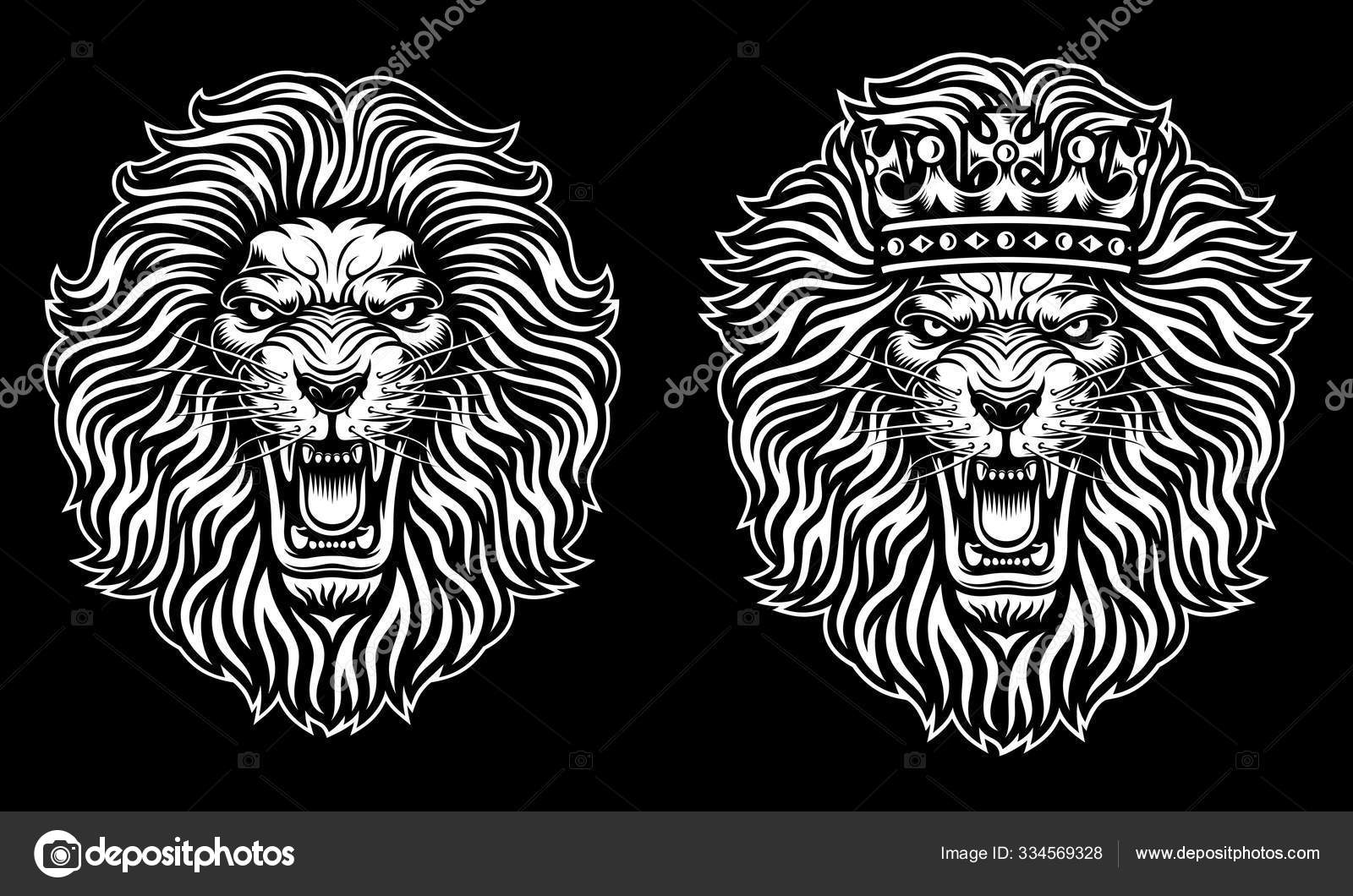 有皇冠的生气狮子头图库矢量图©vectorfreak 334569328, image size:1600x1060