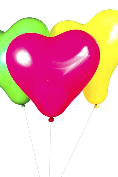 Tři barevné balónky — Stock fotografie