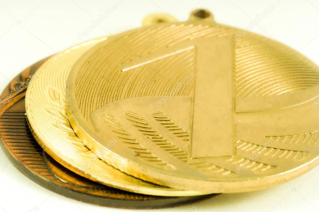 Medal on the white background