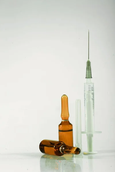 Lékařské Ošetření Koncept Injekce — Stock fotografie
