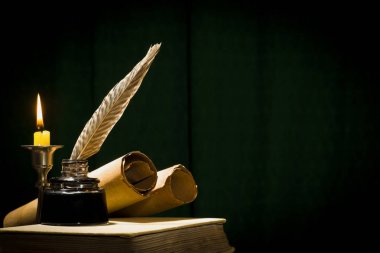 Eğitim ve yazma, bir InkWell bir kalem kavramı ve bir 