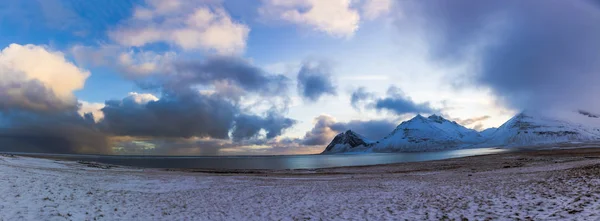 Vesturhorn Paysage d'hiver — Photo