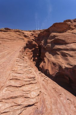 Antilop Kanyonu üzerinde işaretler duman