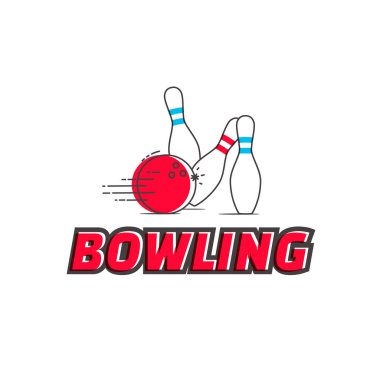 Bowling vektör amblemi