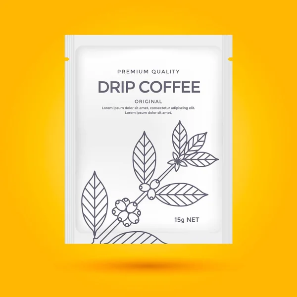 Design de embalagem para café — Vetor de Stock