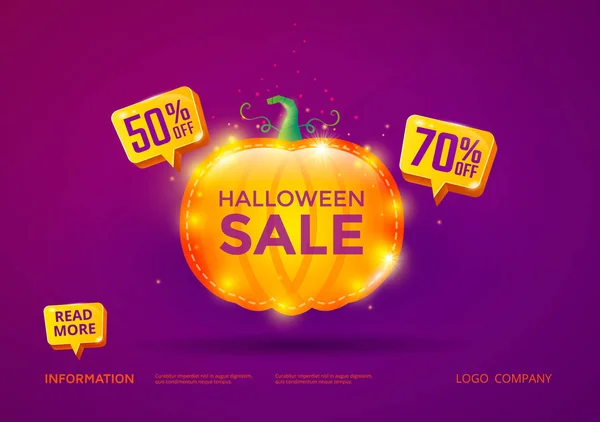 Halloween Venta de banner vector — Vector de stock