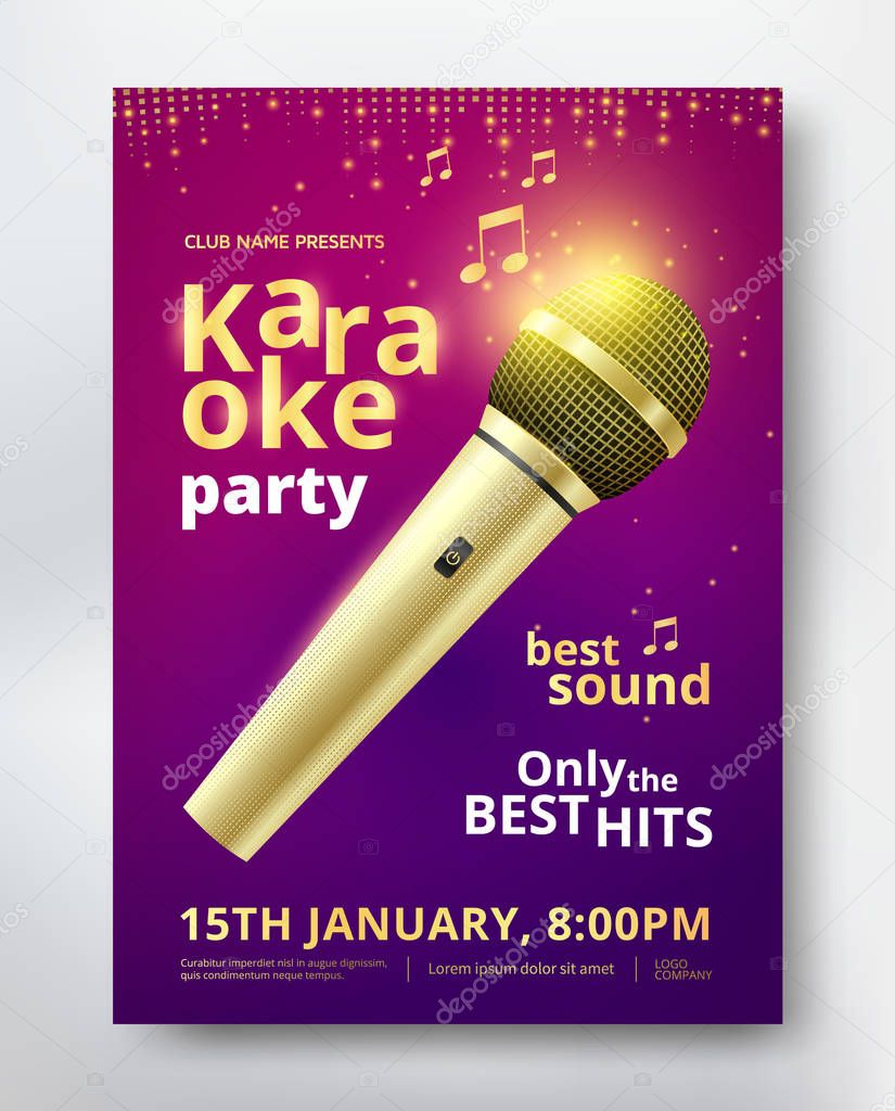 Karaoke party poster