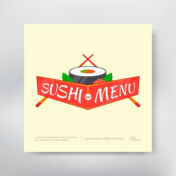 Sushi menu okładka — Wektor stockowy