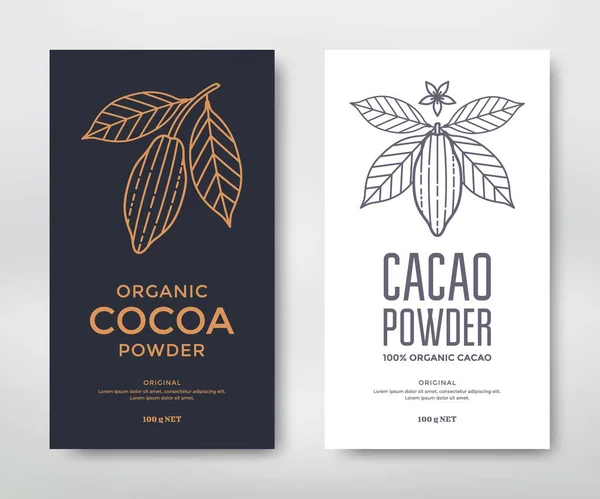 Modèle de paquet de cacao — Image vectorielle