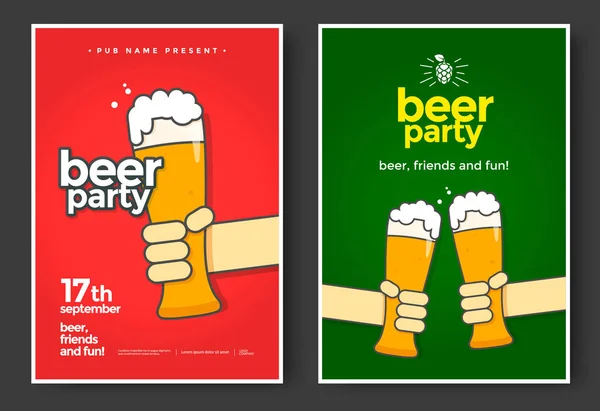 Pivní párty plakát — Stockový vektor