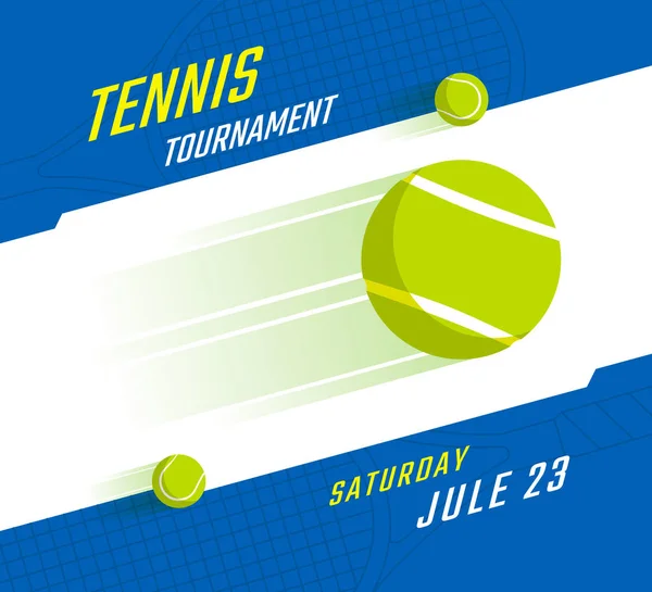 Afiche del campeonato de tenis — Vector de stock