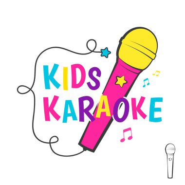 Kids karaoke logo clipart