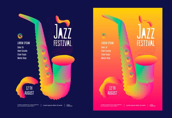 Cartel del Festival de Música de Jazz — Archivo Imágenes Vectoriales